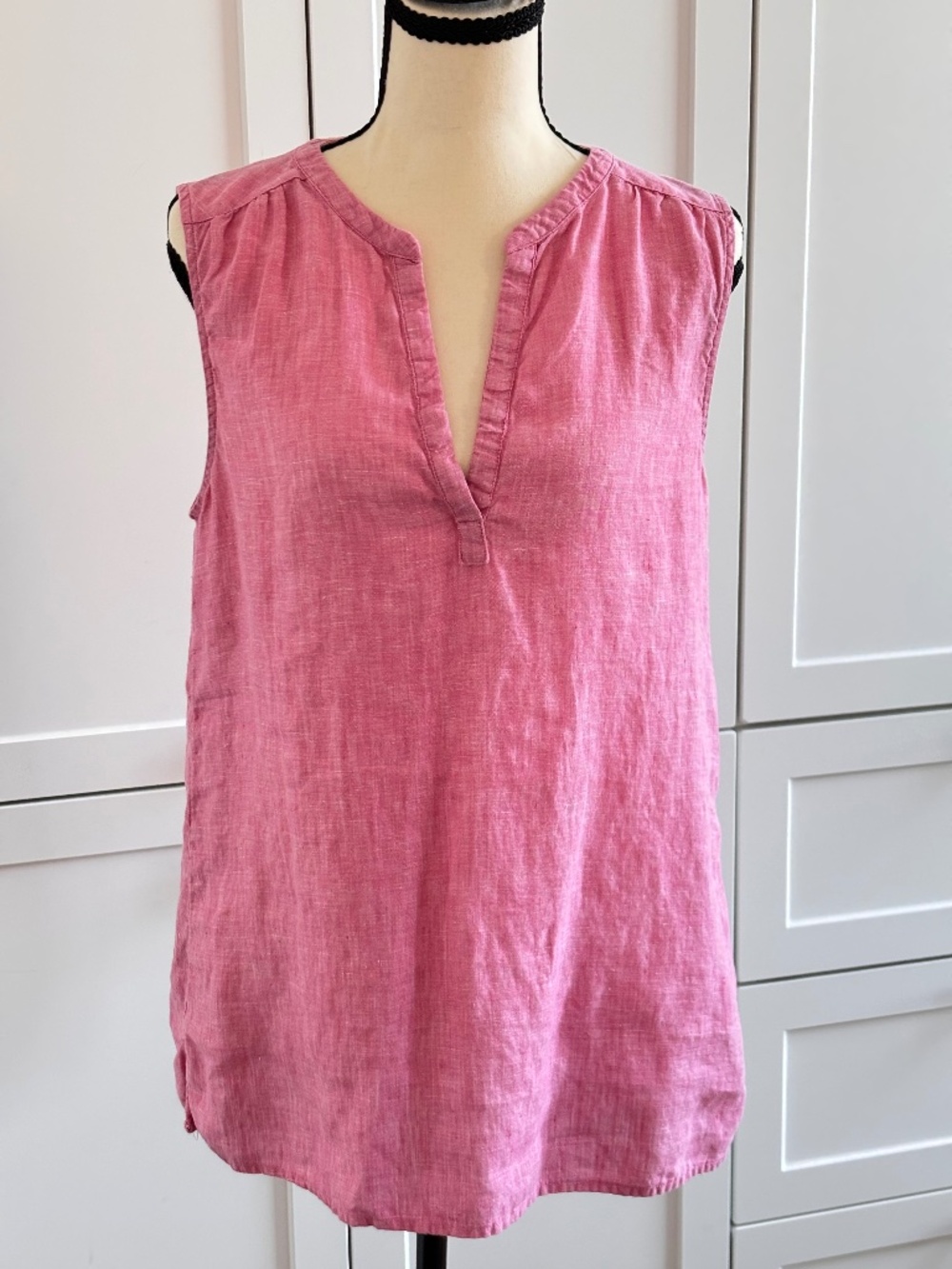 Vineyard Vines Linen Sleeveless Popover Tunic | Size S | Pink | 100% Linen | Rep